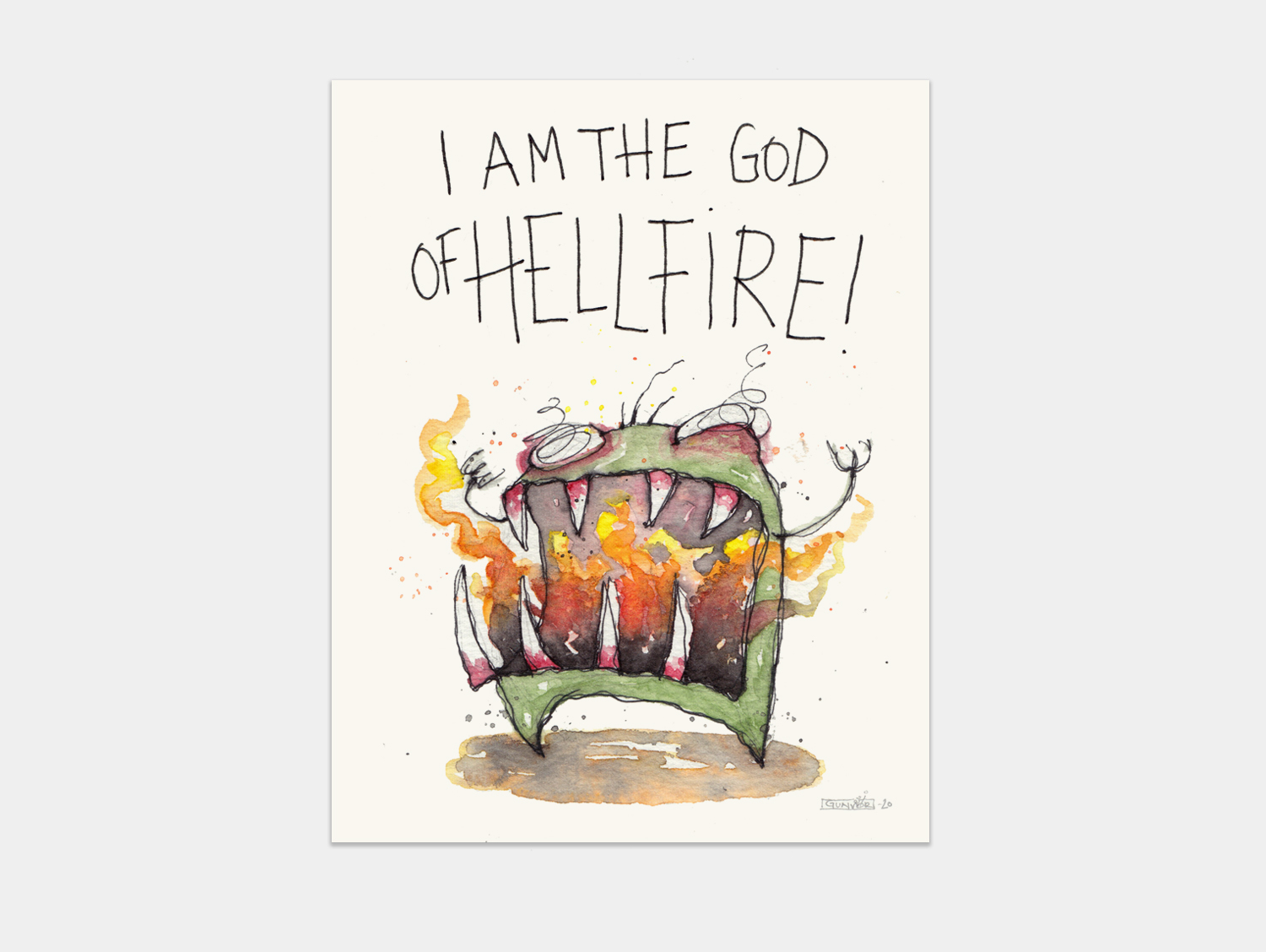 Print 13x18cm - God of Hellfire *Sold out*