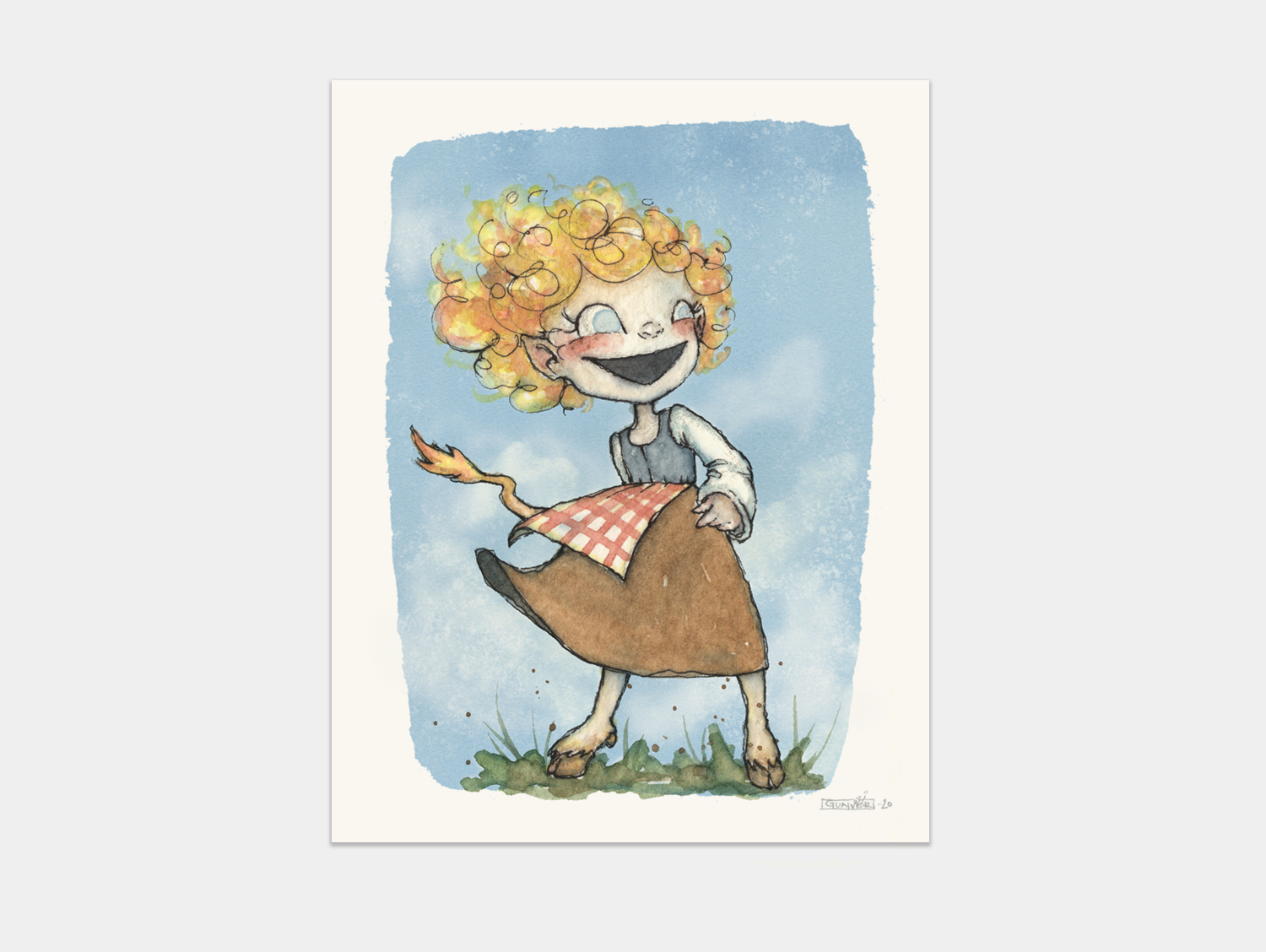 Print 13x18cm - Hulder girl