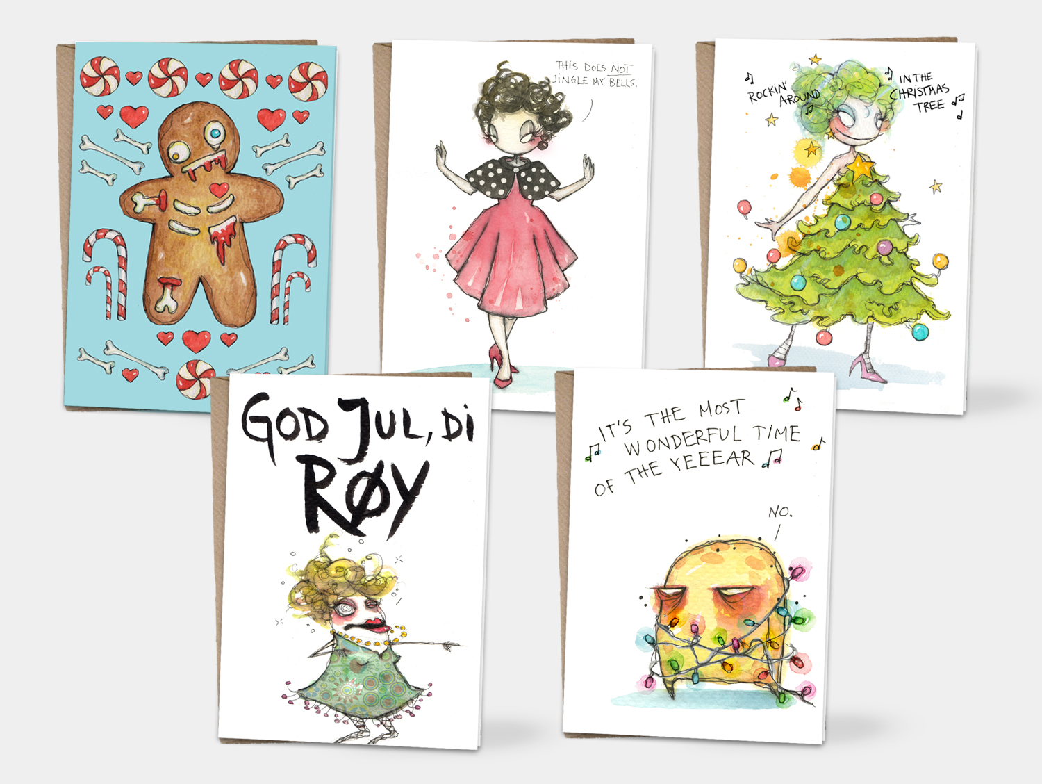 Card - 5pk Xmas cards