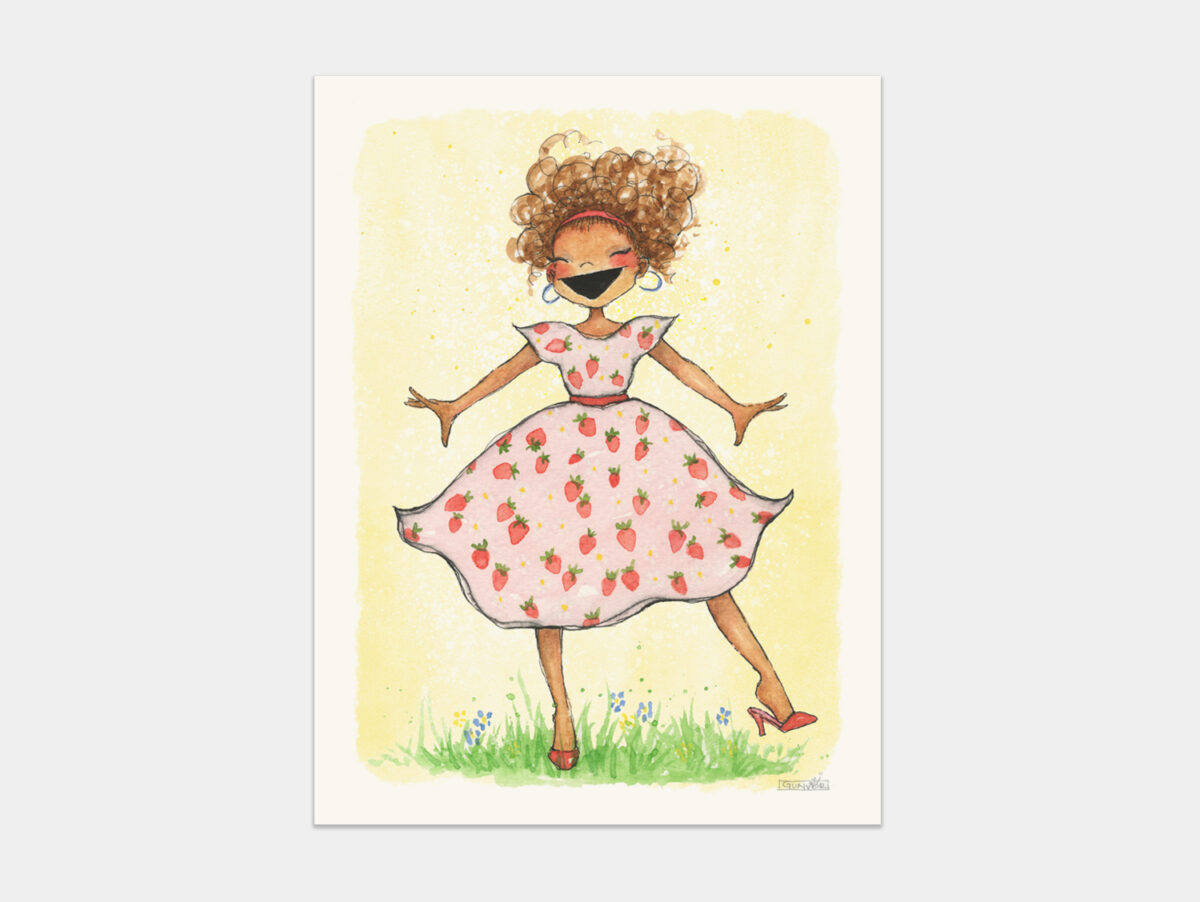 Print 13x18cm – Strawberry Dresses Forever