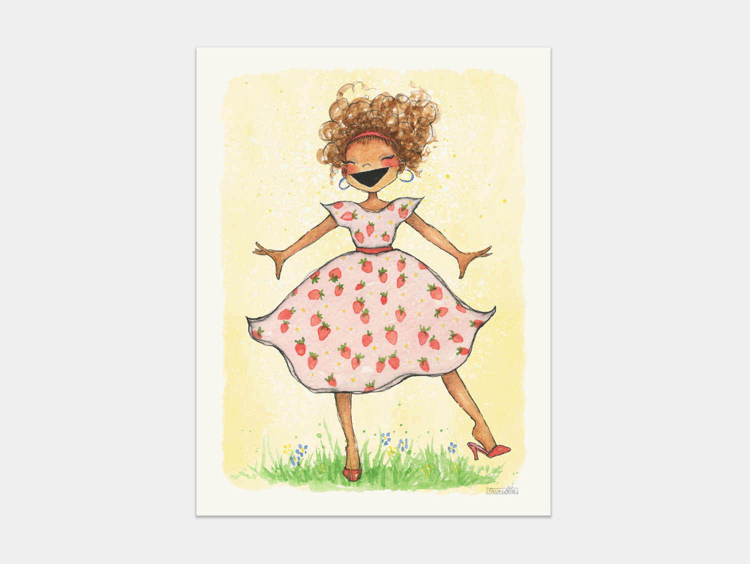 Print 13x18cm – Strawberry Dresses Forever