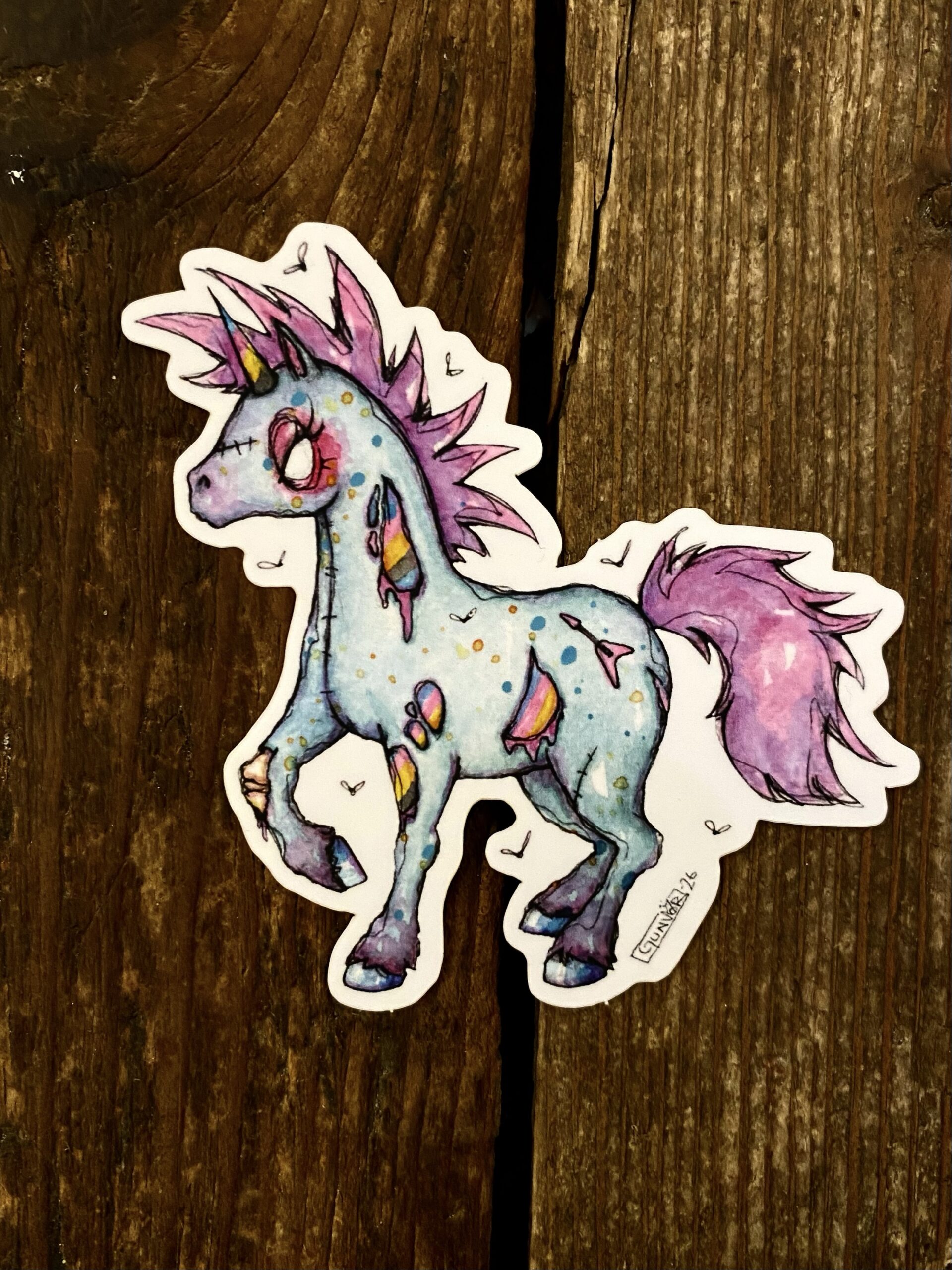 Sticker - Zombie Punk Unicorn