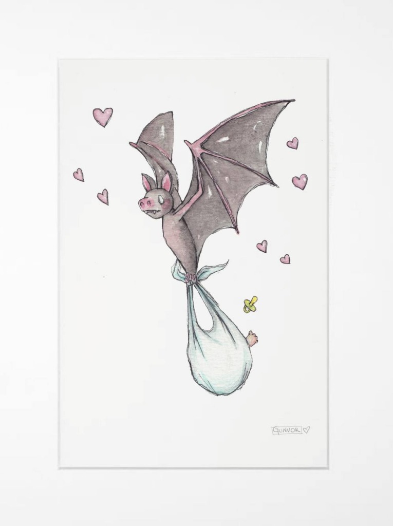 Cute animal illustration by Gunvor Rasmussen