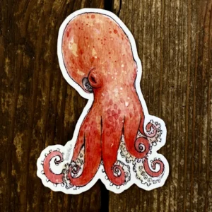Sticker - Red Octopus