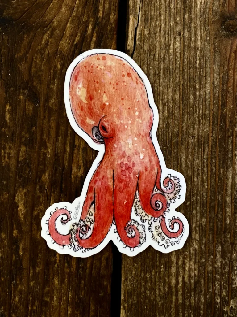 Sticker - Red Octopus