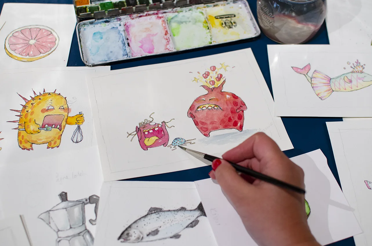 Illustration and process work for the book SMAK!
