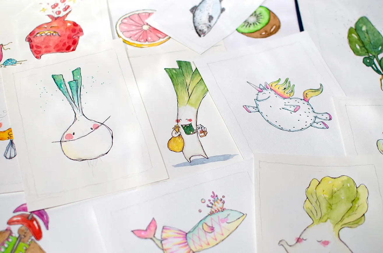 Illustration and process work for the book SMAK!