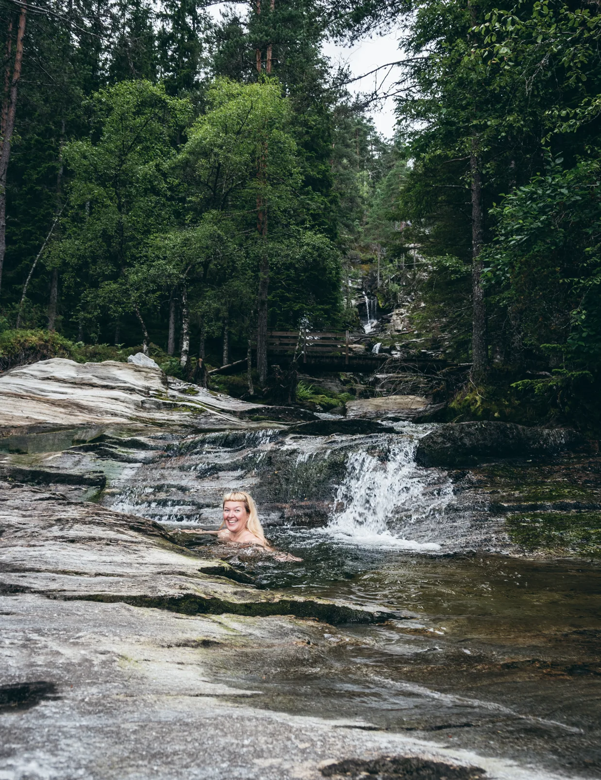 Skinny dipping & hiking at Voss