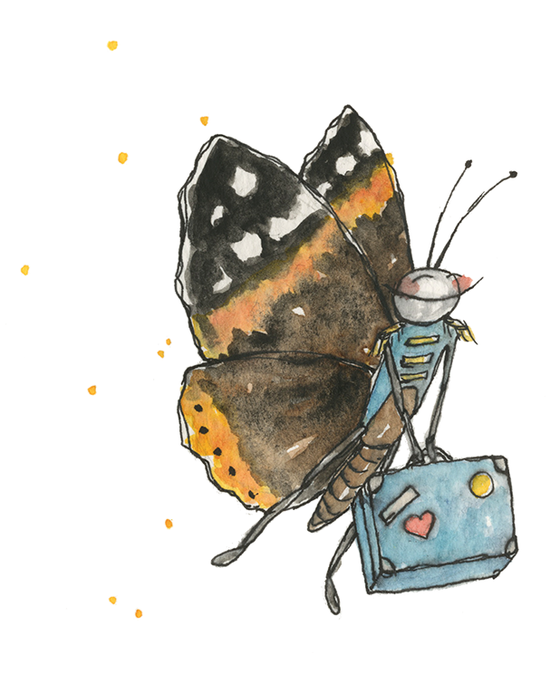 Cute animal illustration by Gunvor Rasmussen